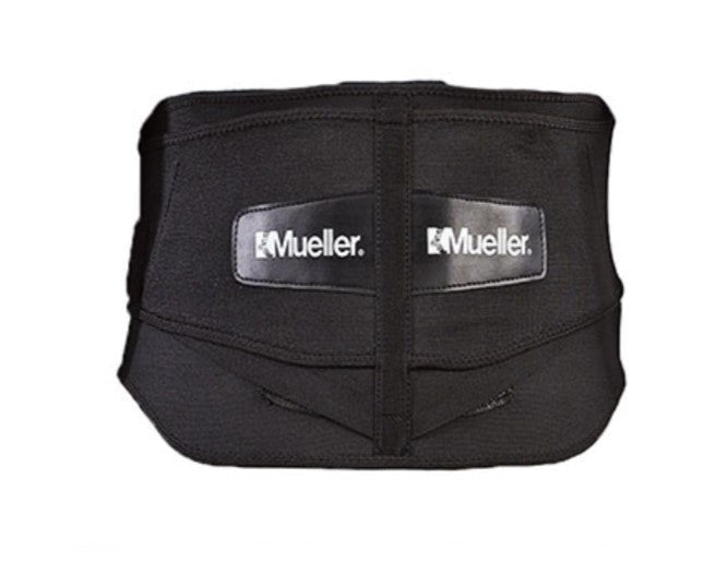 Mueller Sport Care Lumbar Back Brace with Removable Pad One Size Black