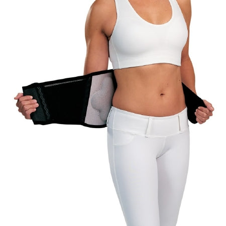 DJO ComfortFORM™ Durable Low Profile Back Support with Compression Pad.  Available sizes:  Small, Medium, Large, X-Large.